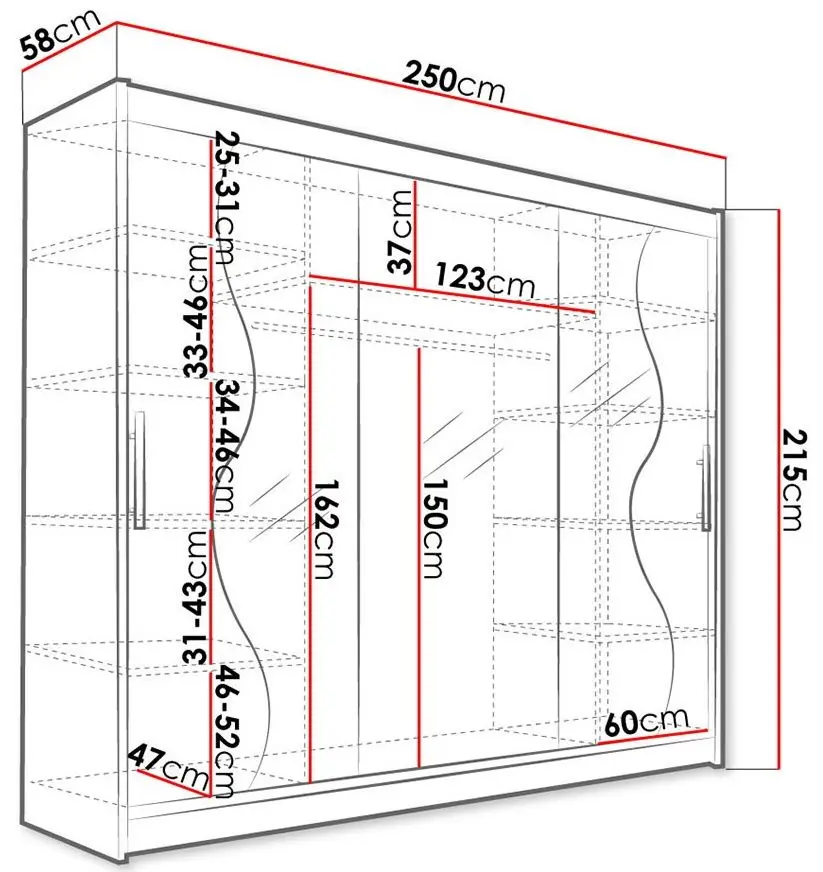 Шкаф-купе Mirjan24 Dasto/Aston III (White) - 2