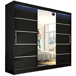 Шкаф-купе Mirjan24 Dasto/Aston VI с LED освещением (Black) Thumb