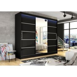 Dulap-cupe Mirjan24 Dasto/Aston VI cu LED iluminare (Black)