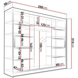 Шкаф-купе Mirjan24 Dasto/Aston VI с LED освещением (White) Thumb