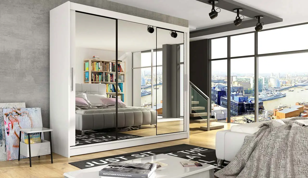 Dulap-cupe Mirjan24 Dasto/Aston III 250x215x58 (White) - 4