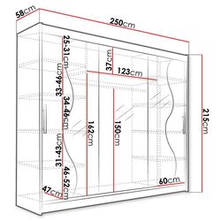 Dulap-cupe Mirjan24 Dasto III/Aston III (Black) Thumb