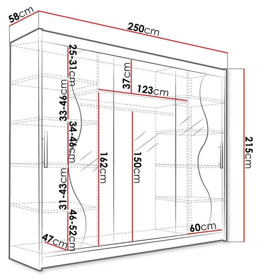 Dulap-cupe Mirjan24 Dasto III/Aston III (Black) - 4