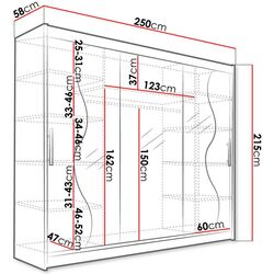Dulap-cupe Mirjan24 Dasto/Aston VI 250x215x58 (White) Thumb