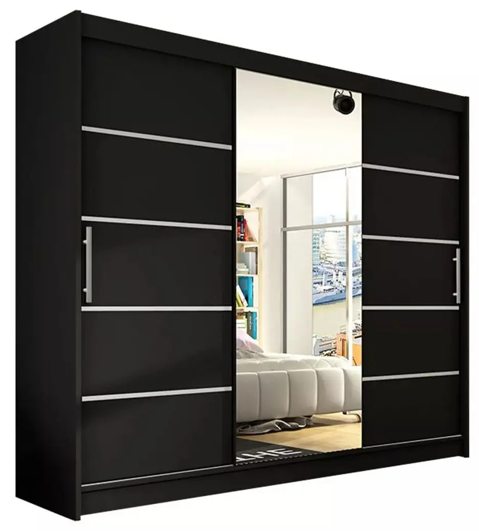 Dulap-cupe Mirjan24 Dasto VI/Aston VI (Black)