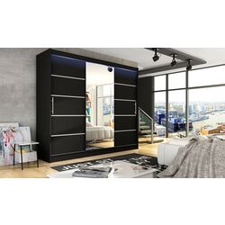 Шкаф-купе Mirjan24 Dasto VI/Aston VI c LED подсветкой (Black) Thumb