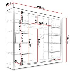 Шкаф-купе Mirjan24 Dasto VI/Aston VI c LED подсветкой (Sonoma Oak) Thumb