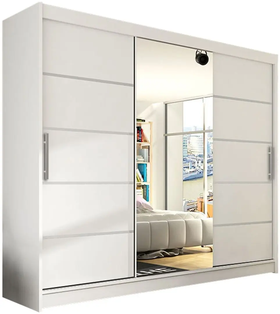 Dulap-cupe Mirjan24 Dasto/Aston VI LED 250x215x58 (White)