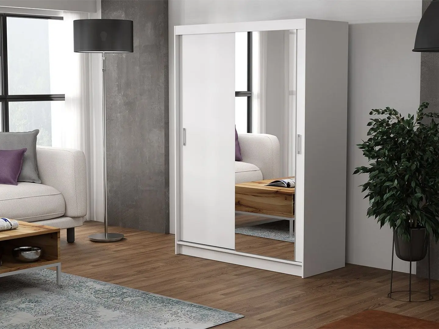 Dulap-cupe Mirjan24 Emilio/Rico 150x216x60 (White) - 2