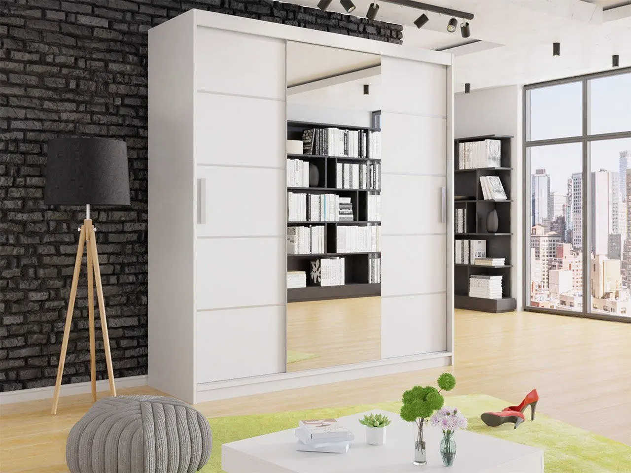 Dulap-cupe Mirjan24 Emilio/Rico 180x216x60 (White)