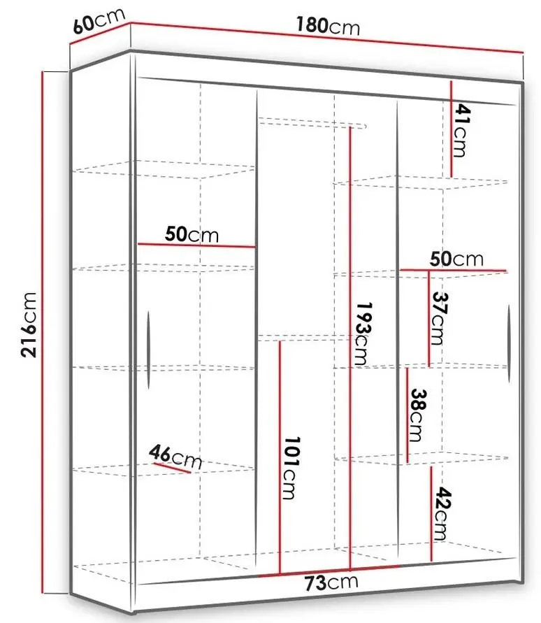 Шкаф-купе Mirjan24 Emilio/Rico 180x216x60 (White) - 4
