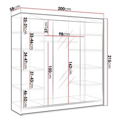 Dulap-cupe Mirjan24 Genewa I/Derby I (White) Thumb