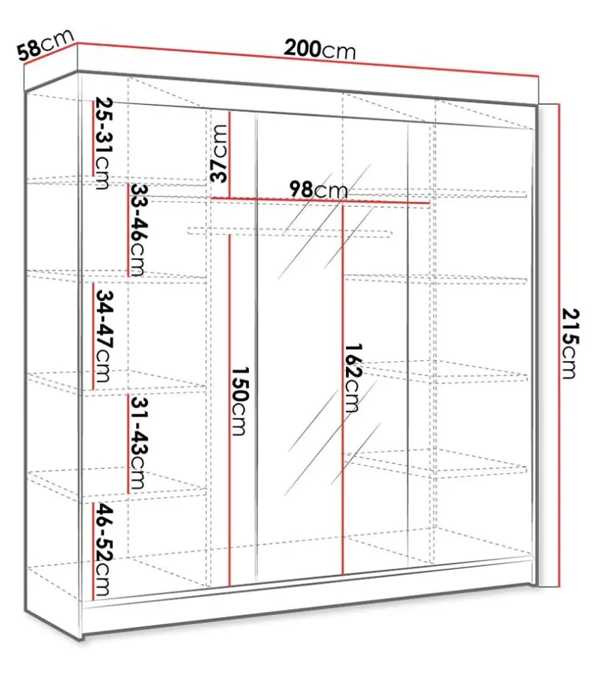 Dulap-cupe Mirjan24 Genewa I/Derby I (White) - 3