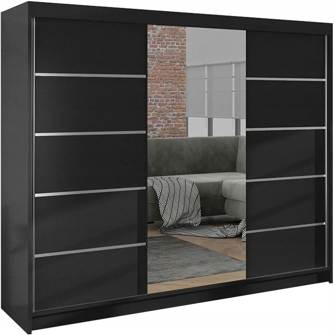 Dulap-cupe Mirjan24 Genewa VI/Derby VI (Black)