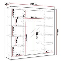 Шкаф-купе Mirjan24 Genewa VI/Derby VI (Sonoma Oak) Thumb