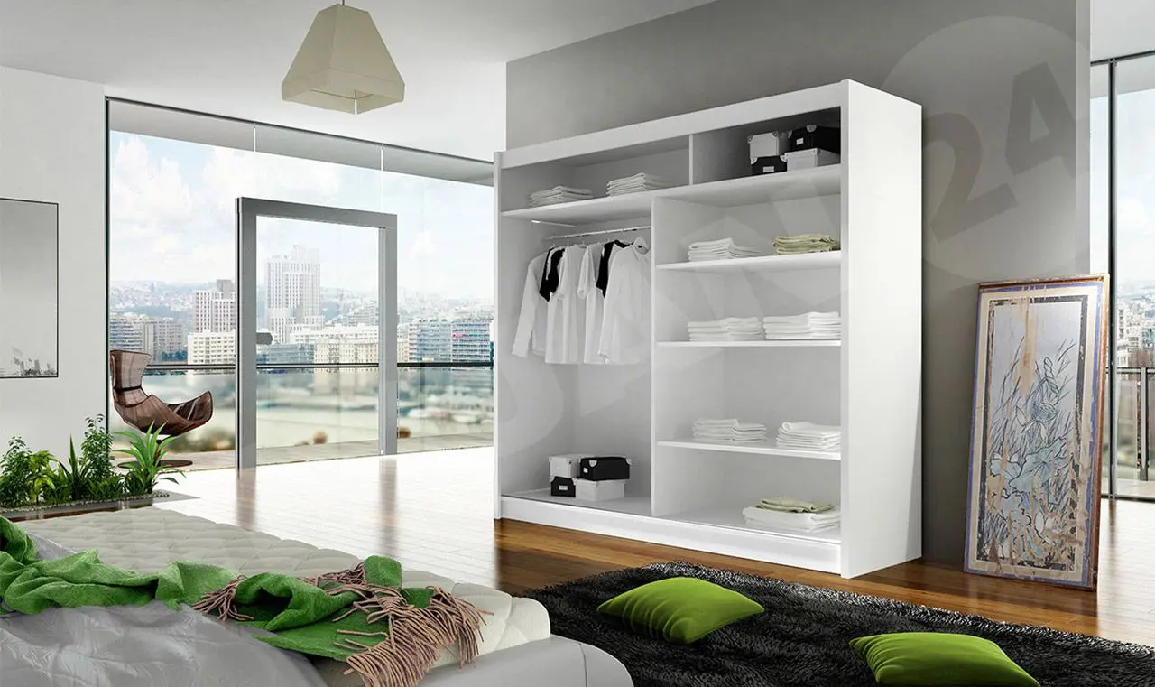 Dulap-cupe Mirjan24 London I 180x215x58 (Black) - 3