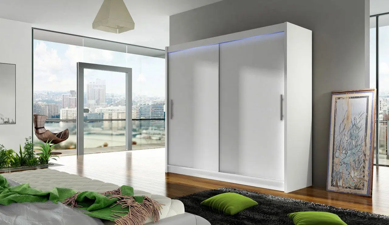 Dulap-cupe Mirjan24 London I 180x215x58 LED (White) - 2