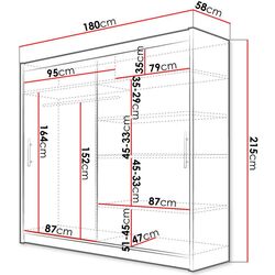 Dulap-cupe Mirjan24 London I 180x215x58 (Sonoma Oak) Thumb