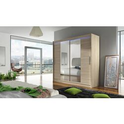 Dulap-cupe Mirjan24 London II 180x215x57 LED (Sonoma Oak) Thumb