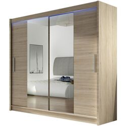 Dulap-cupe Mirjan24 London II 180x215x57 LED (Sonoma Oak)