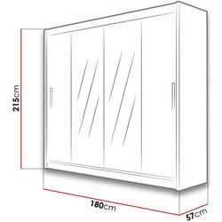 Dulap-cupe Mirjan24 London II 180x215x57 (White) Thumb