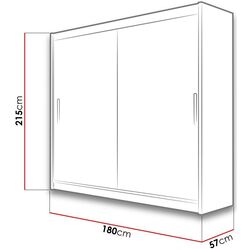 Dulap-cupe Mirjan24 London III 180x215x57 LED (White) Thumb