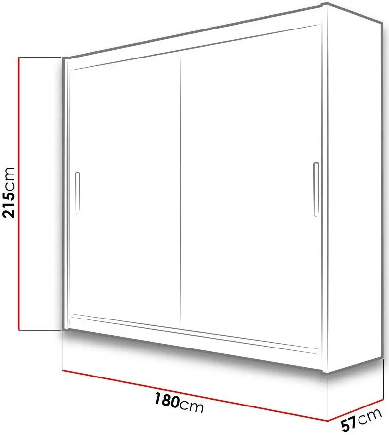 Dulap-cupe Mirjan24 London III 180x215x57 (Sonoma Oak)
