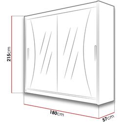 Dulap-cupe Mirjan24 London V 180x215x57 LED (White) Thumb