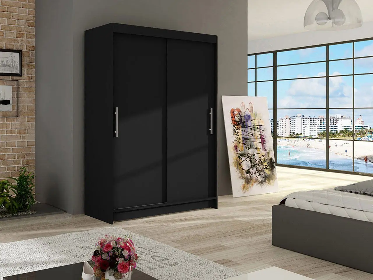 Dulap-cupe Mirjan24 Miami/Aldo I 120x200x58 (Black) - 4