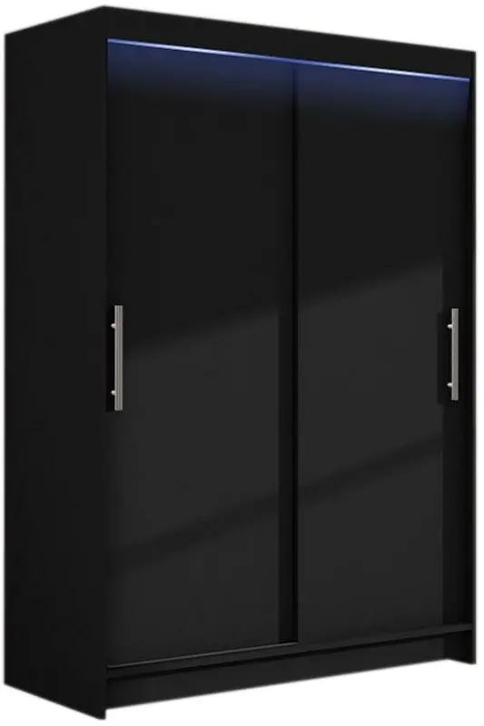 Dulap-cupe Mirjan24 Miami/Aldo I LED 120x200x58 (Black)