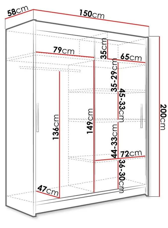 Шкаф-купе Mirjan24 Presto I/Westa I c LED подсветкой (Sonoma Oak) - 4