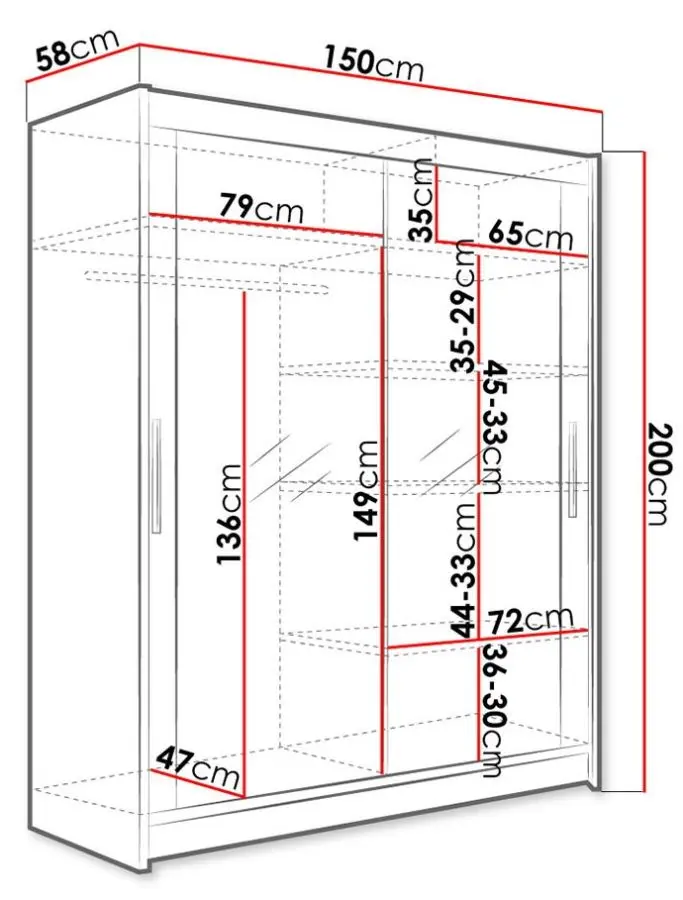 Шкаф-купе Mirjan24 Presto XI/Westa XI (White) - 3