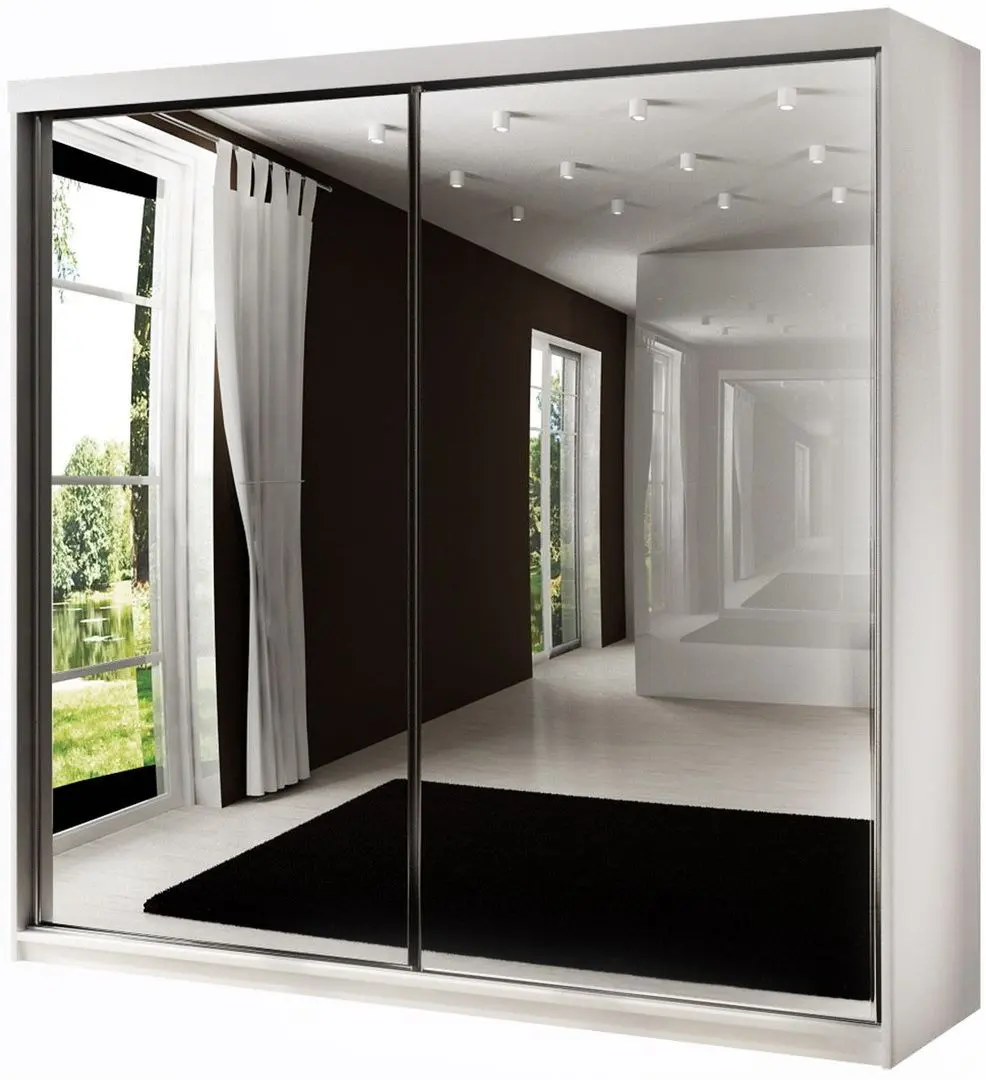 Dulap-cupe Mirjan24 Sahara/Top 21/200 cu oglinda (White)