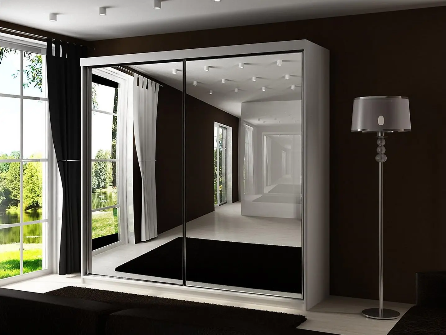 Dulap-cupe Mirjan24 Sahara/Top 21 200x200x62 LED (White) - 4