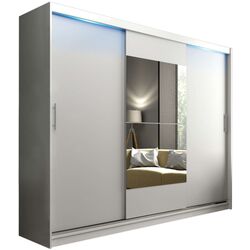 Dulap-cupe Mirjan24 Thor/Kola 250x218x61 LED (White Matt)