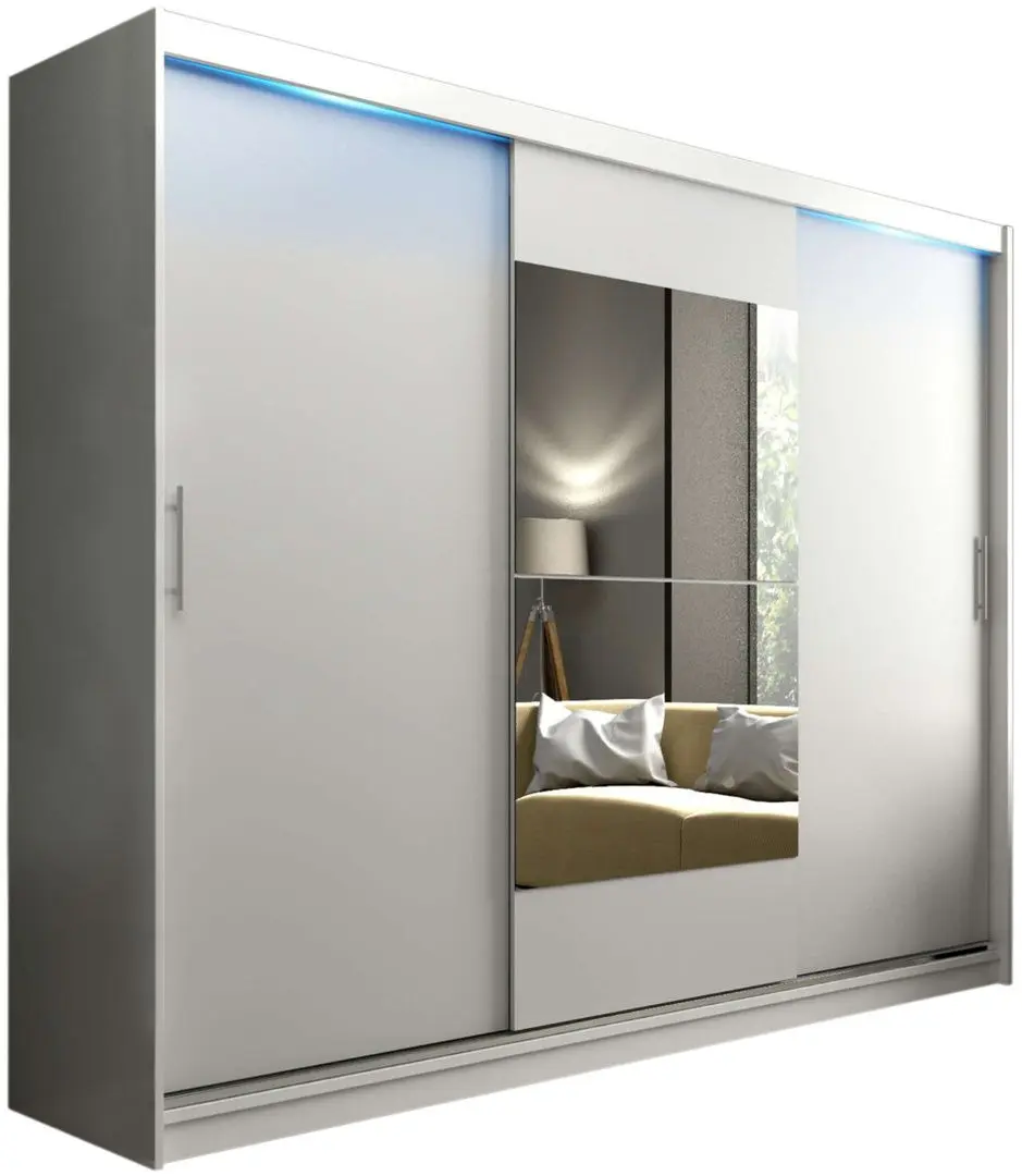 Dulap-cupe Mirjan24 Thor/Kola 250x218x61 LED (White Matt)