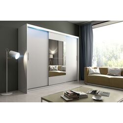 Dulap-cupe Mirjan24 Thor/Kola 250x218x61 (White Matt) Thumb