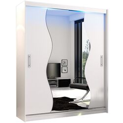 Dulap-cupe Mirjan24 Thor/Kola X 180x213x58 LED (White Matt)