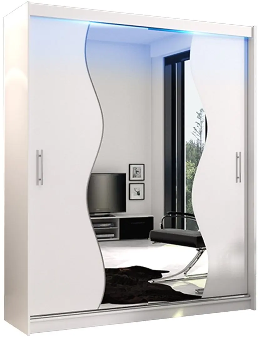 Dulap-cupe Mirjan24 Thor/Kola X 180x213x58 LED (White Matt)