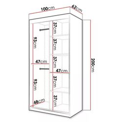 Dulap-cupe Mirjan24 Towiro Slim I/Riflo Slim I 100 (Black) Thumb