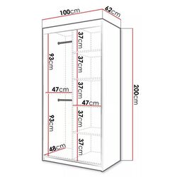 Dulap-cupe Mirjan24 Towiro Slim I/Riflo Slim I 100 (White) Thumb