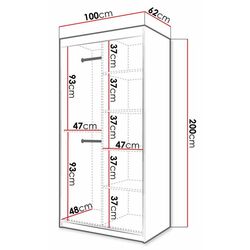 Dulap-cupe Mirjan24 Towiro Slim II/Riflo Slim II 100 (White) Thumb