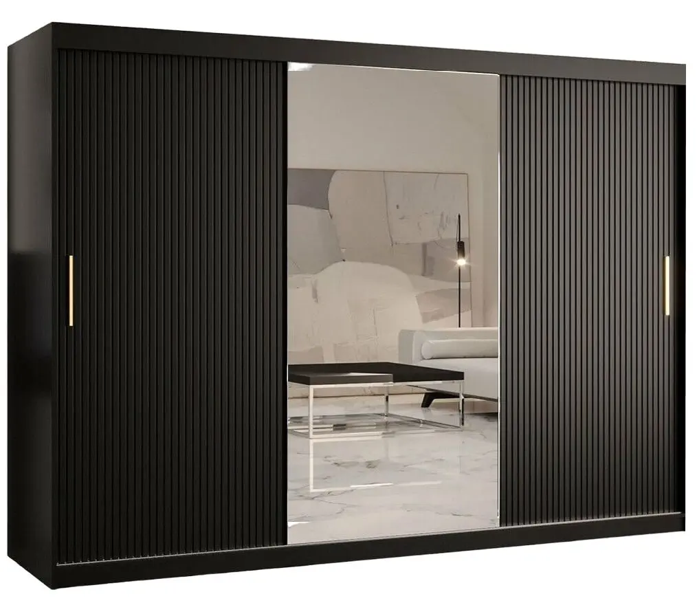 Dulap-cupe Mirjan24 Towiro Slim II/Riflo Slim II 250 (Black)