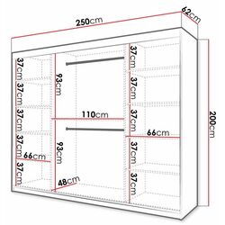 Шкаф-купе Mirjan24 Towiro Slim II/Riflo Slim II 250 (White) Thumb