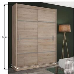 Dulap-cupe Mobhaus Invita Merina 150 (Sonoma Oak/Gray) Thumb