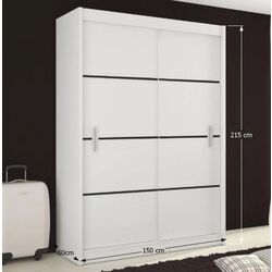 Dulap-cupe Mobhaus Invita Merina 150 (White/Black) Thumb