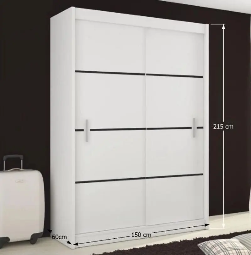 Dulap-cupe Mobhaus Invita Merina 150 (White/Black)