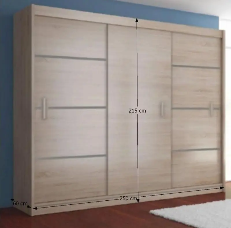 Dulap-cupe Mobhaus Invita Merina 250 (Sonoma Oak/Gray)