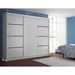 Dulap-cupe Mobhaus Invita Merina 250 (White/Black) Thumb