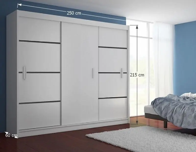 Dulap-cupe Mobhaus Invita Merina 250 (White/Black)